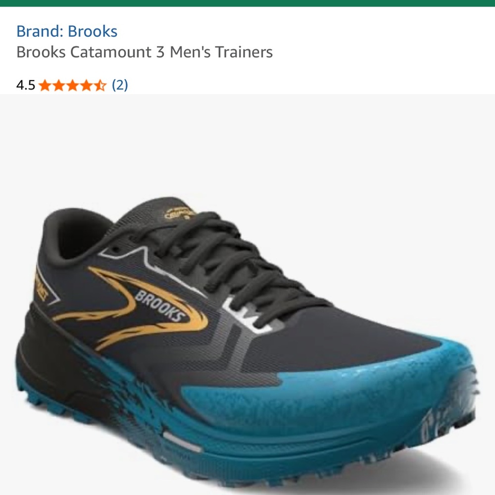Brooks Catamount 3 Trail Neutral Black and Blue Running Shoes